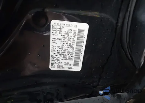 2017 Nissan Rogue Sl from USA, damaged, VIN JN8AT2MV8HW003612